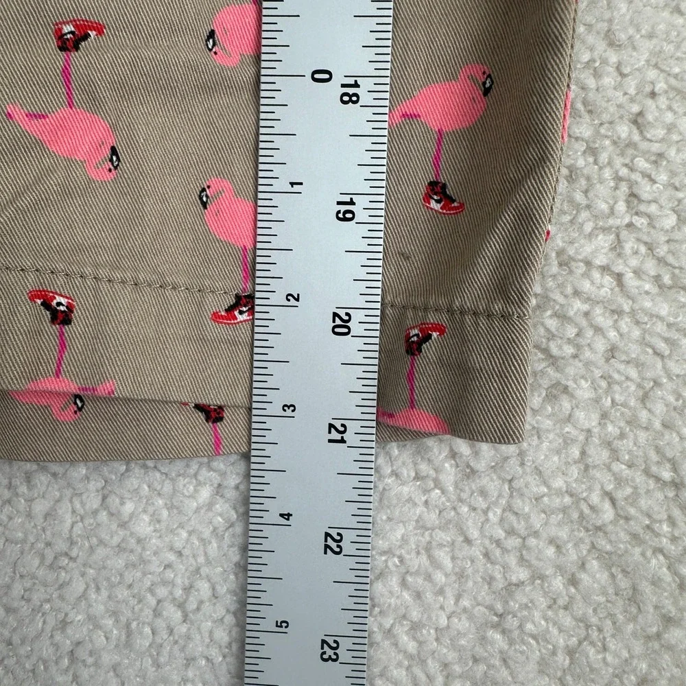 Jordan Flamingo Print Shorts Mens 34 Tan Pink Novelty Jumpman Summer Casual